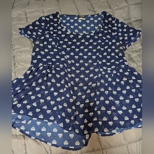 Torrid 0 sheer heart top